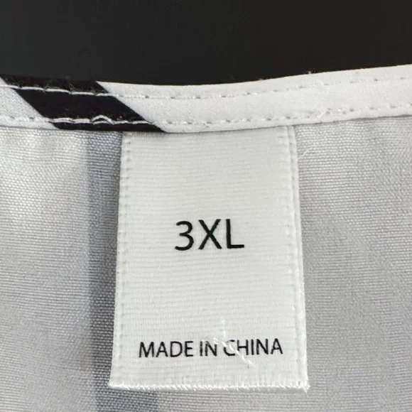 Striped Black and White Women's Top - Picture 5 of 6